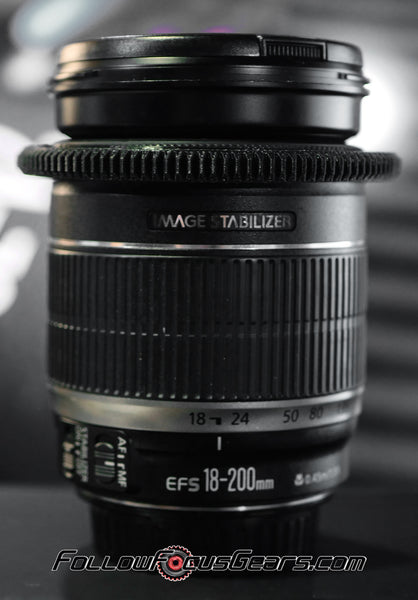 Seamless Follow Focus Gear for Canon EF-S 18-200mm f3.5-5.6 IS Lens