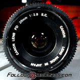 Seamless Follow Focus Gear for Canon FD 28mm f2.8 S.C.