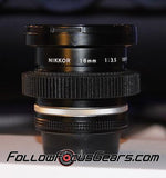 Seamless Follow focus Gear for Nikon 18mm f3.5 AI-S Lens
