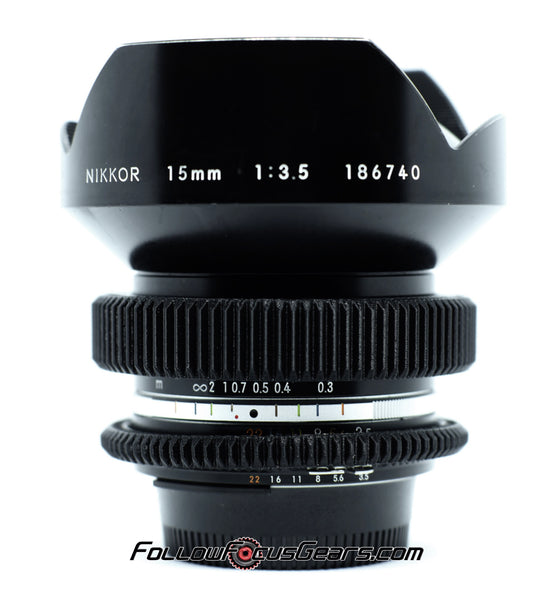 Seamless Follow Focus Gear for Nikon 15mm f3.5 AI-S Lens