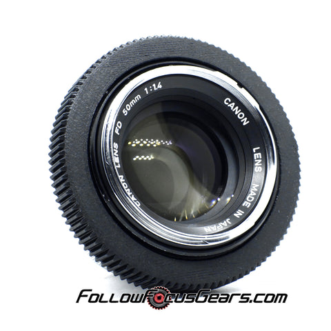 Seamless follow focus lens gear for canon fd 50mm f1.4 chrome nose chrome breech lock 