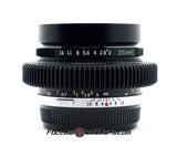 Seamless Follow Focus Gear for Olympus OM Zuiko W 35mm f2 MC Lens