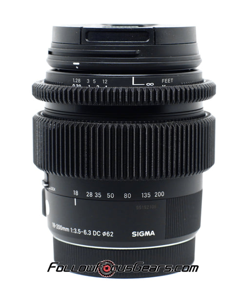 seamless follow focus gear for sigma 18-200mm lens
