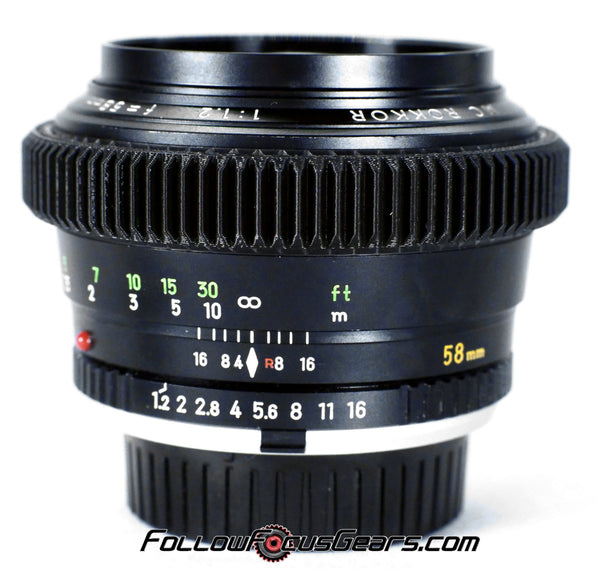 Seamless Follow Focus Gear for Minolta MC Rokkor 58mm f1.2 Lens