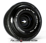 Seamless Follow Focus Gear for Minolta MD W. Rokkor-X 28mm f2.8 Lens