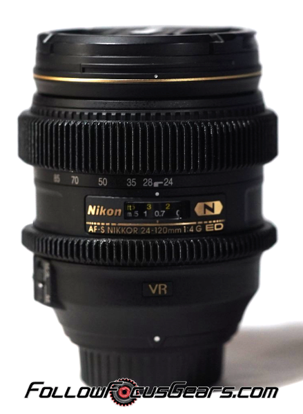 Seamless Follow Focus Gear for Nikon AF-S 24-120mm f4 G ED Lens