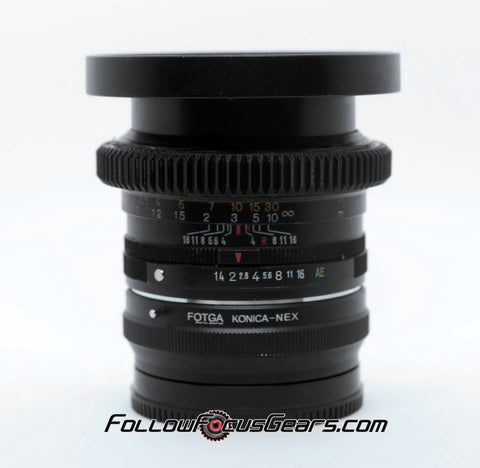 Seamless Focus Gear for Konica Hexanon AR 50mm f1.4 Lens Cine Ring