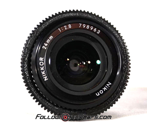 Seamless Follow Focus Gear for Nikon 24mm f2.8 AI Lens