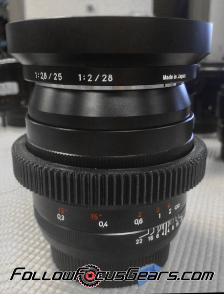 Seamless Follow Focus Gear for Zeiss 28mm f2 ZE Distagon Lens